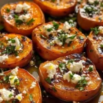Roasted Sweet Potato Rounds with Honey & Feta