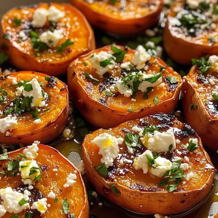Roasted Sweet Potato Rounds with Honey & Feta
