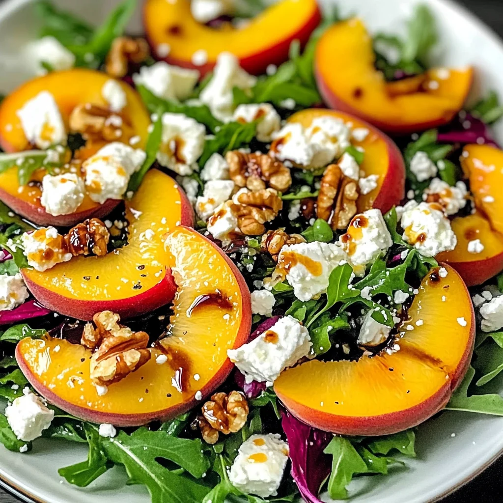 Simple Peach Feta Salad