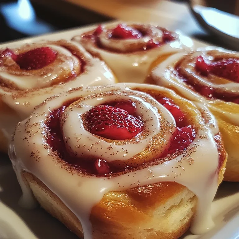 Strawberry Cheesecake Cinnabon Rolls