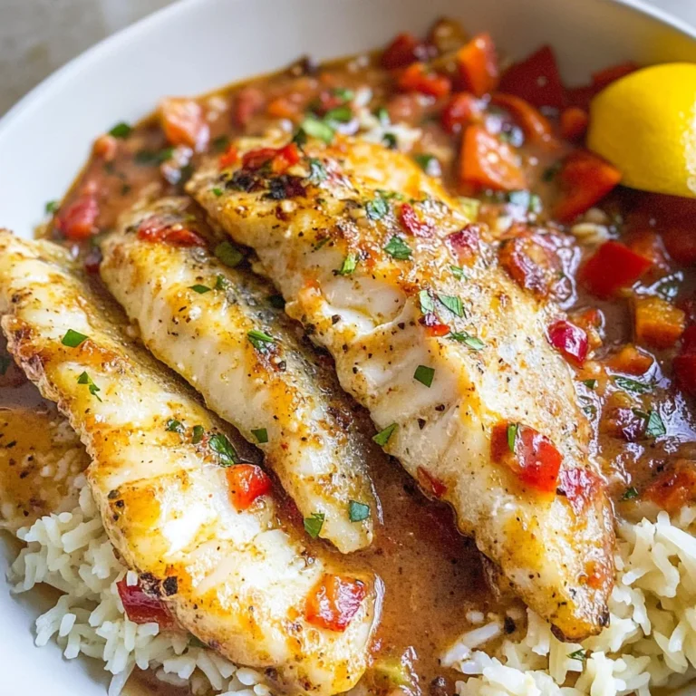 Tilapia in Roasted Pepper Sauce
