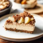 VEGAN APPLE CRUMBLE CHEESECAKE