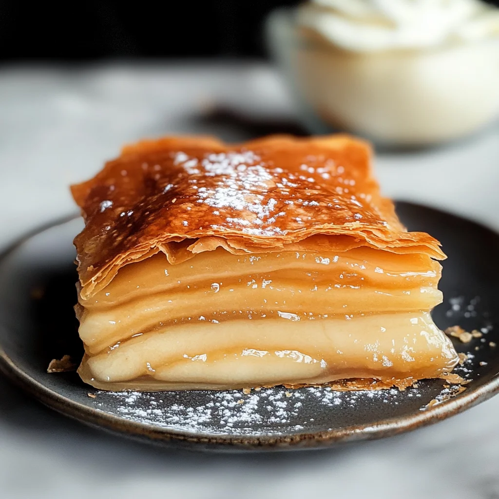 Apple Mille Feuille with Vanilla Custard (gluten-free)