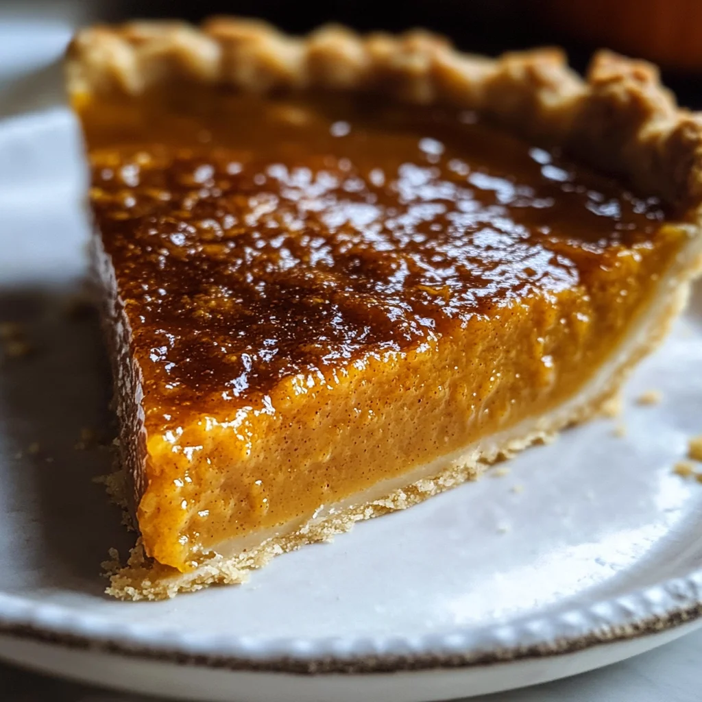 Bourbon Brûlée Pumpkin Pie Recipe