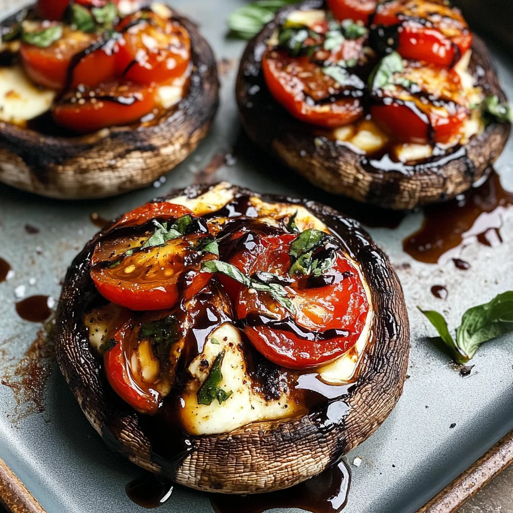 Caprese Stuffed Portobello Mushrooms
