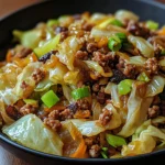 Chinese Ground Beef and Cabbage Stir-Fry