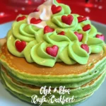 Copycat IHOP Grinch pancakes