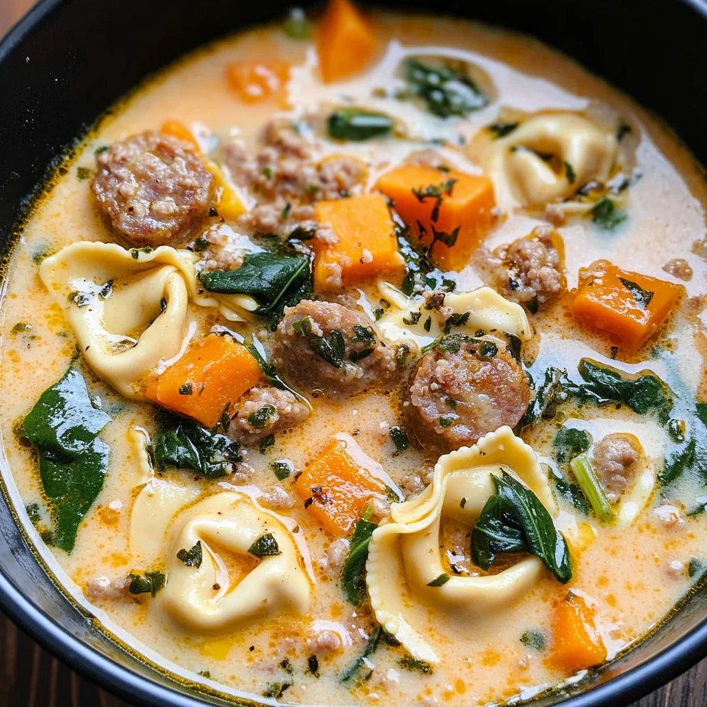 Creamy Sausage Tortellini Soup