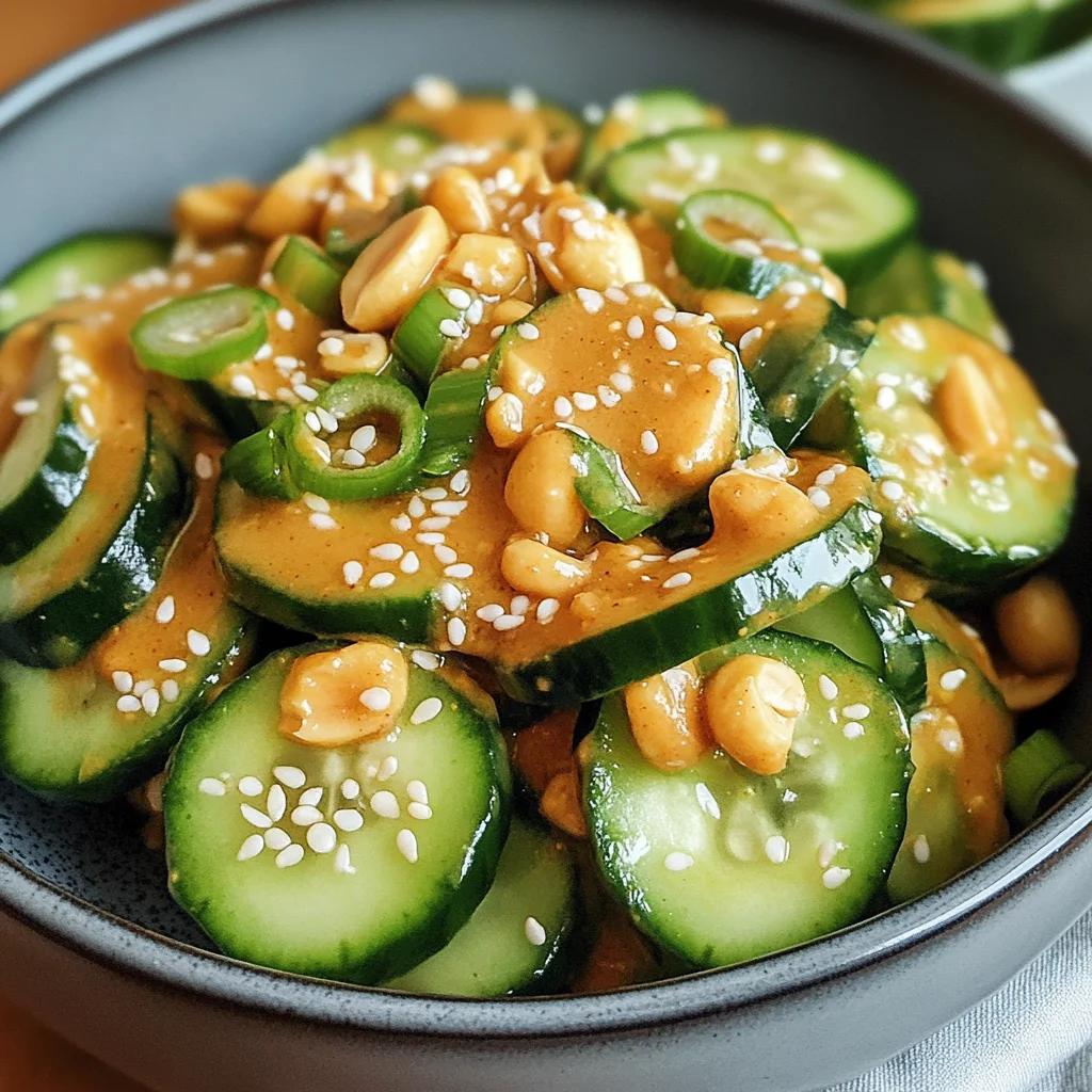 Cucumbers in Spicy Peanut Sauce