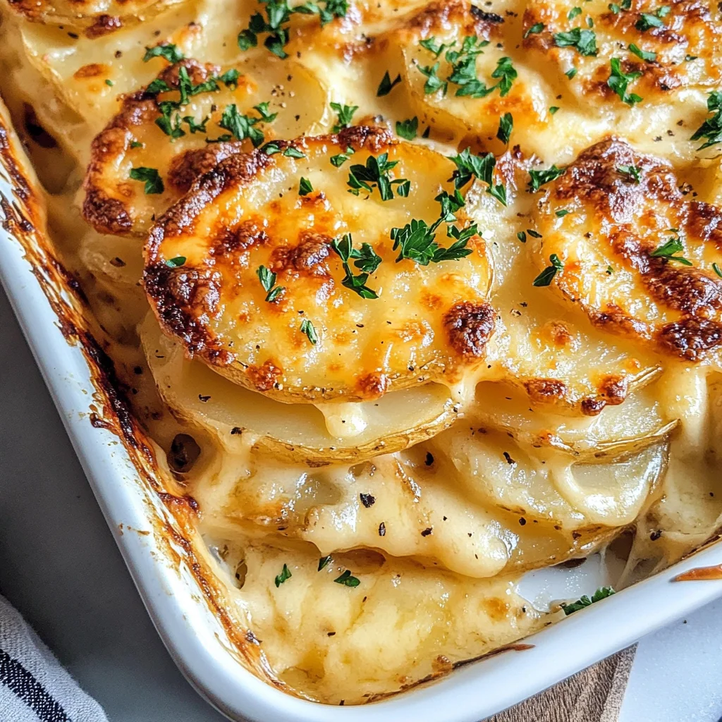 Dad’s Creamy & Cheesy Au Gratin Potatoes