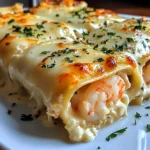Dive into Decadence: Shrimp & Crab Alfredo Lasagna Roll-Ups You’ll Crave
