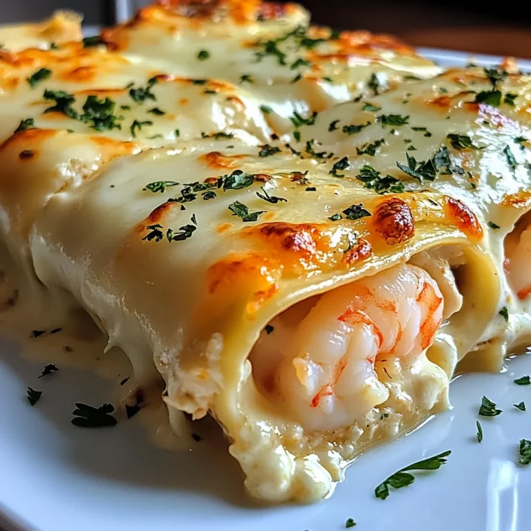 Dive into Decadence: Shrimp & Crab Alfredo Lasagna Roll-Ups You’ll Crave