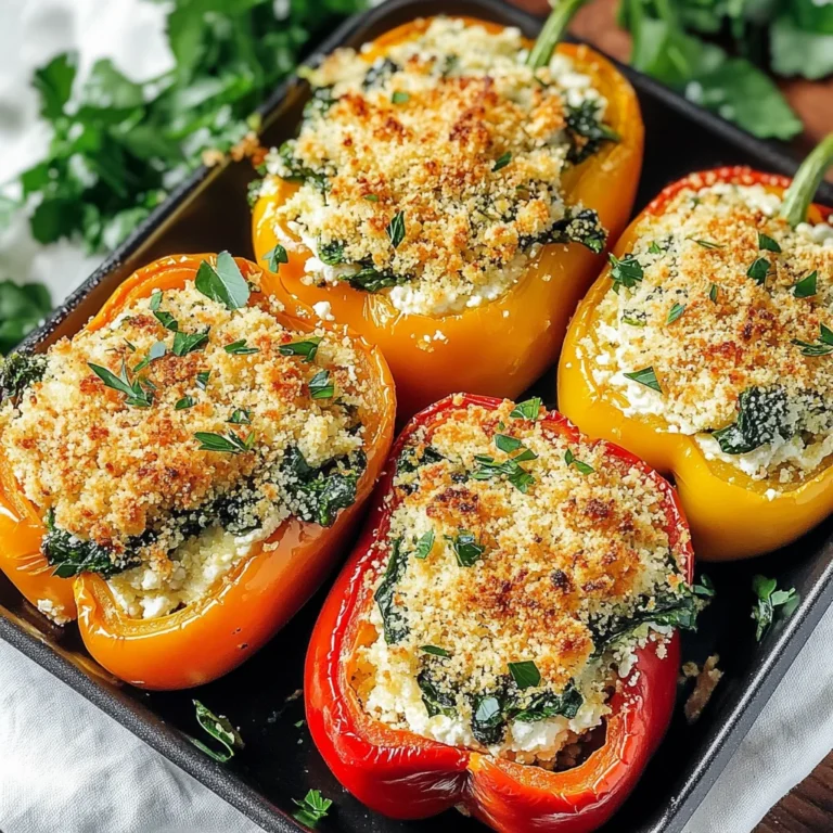 Herby Ricotta Stuffed Peppers