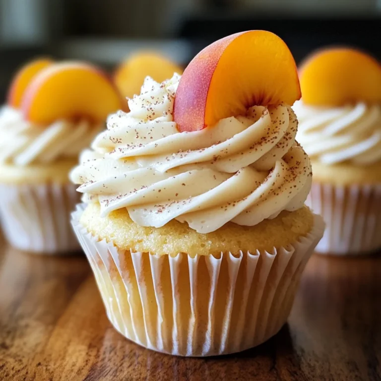 Honey Peach Cream Cheese Cupcakes
