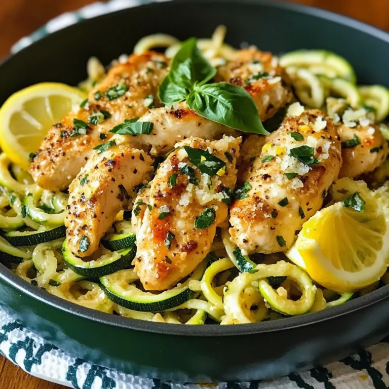 Lemon Garlic Chicken Zoodles