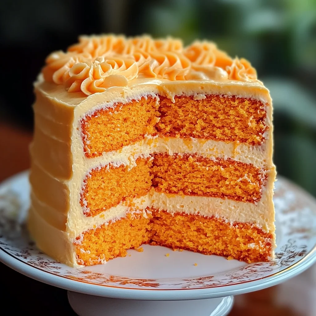 Orange Velvet Cake with Orange Cream Cheese Frosting