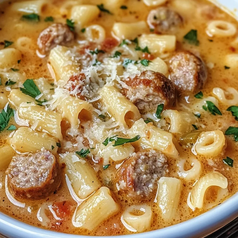 Parmesan Italian Sausage Ditalini Soup