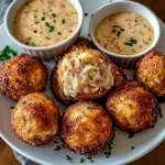 Reuben Balls with Spicy Thousand Island Dipping Sauce