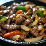 Sizzling Chinese Pepper Steak with Onions