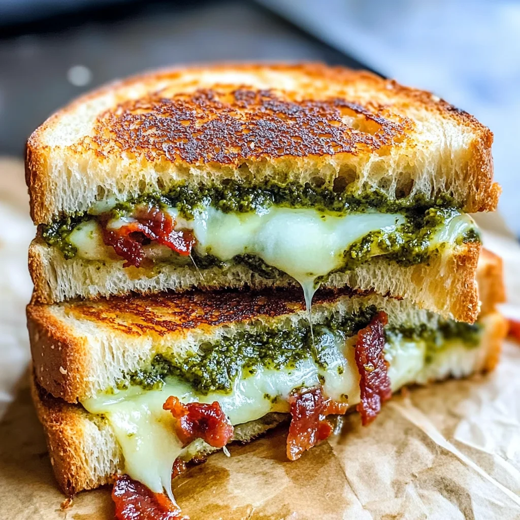 Sourdough Pesto Grilled Cheese