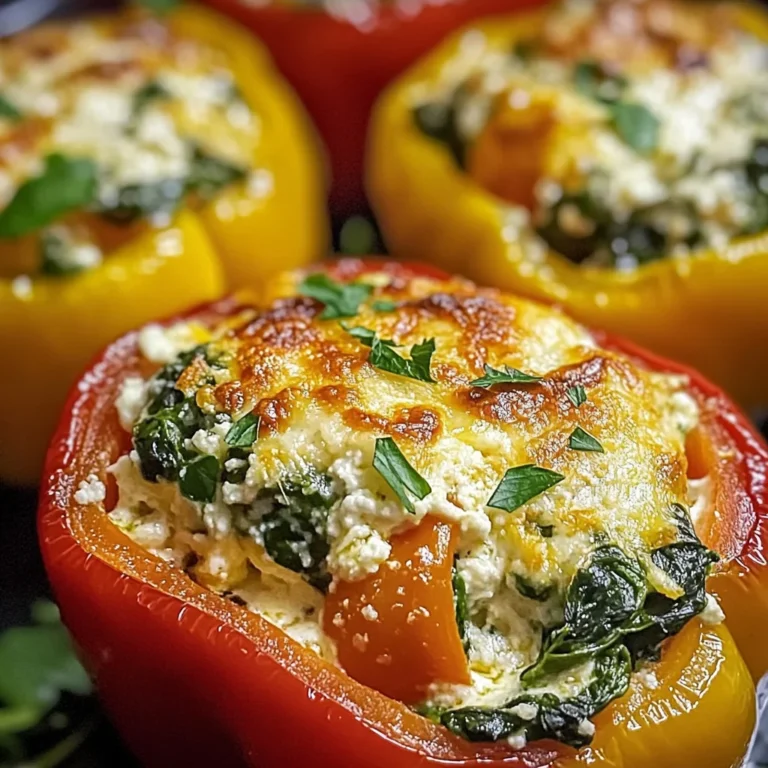 Spinach Ricotta Stuffed Peppers