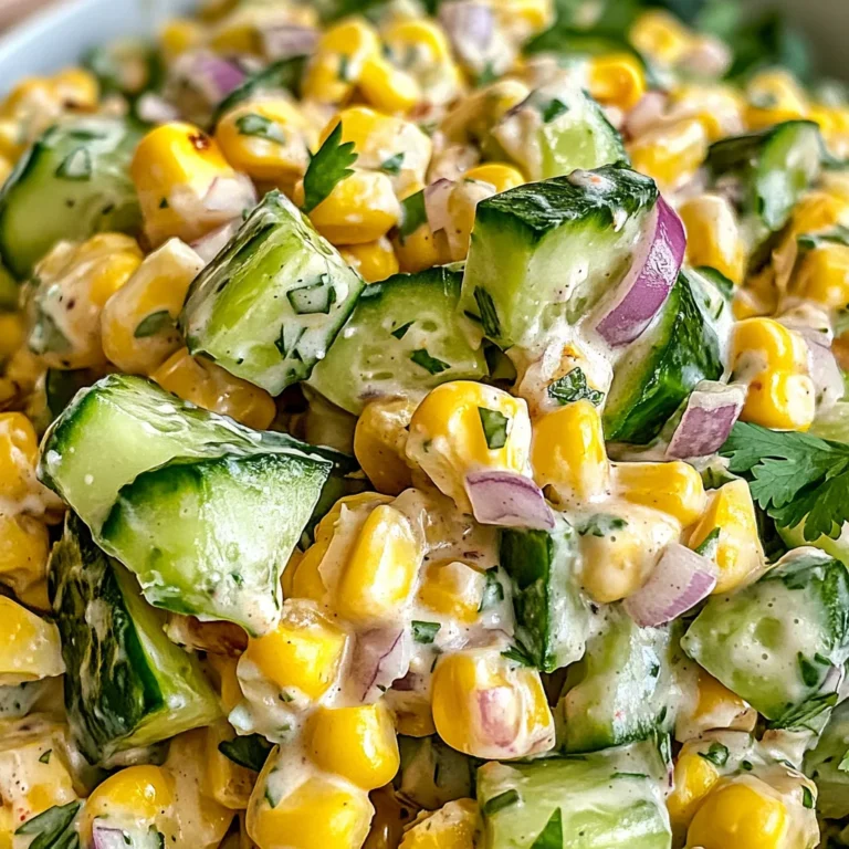 Street Corn Creamy Cucumber Salad