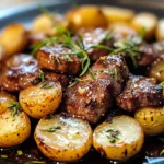 Sweet & Savory Honey Beef with Roasted Potatoes
