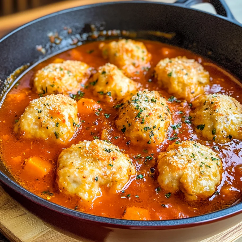 Tomato Dumpling Soup