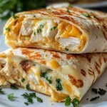 Cheesy Garlic Chicken Wraps