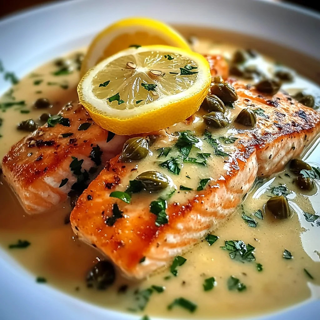 Creamy Lemon Salmon Piccata