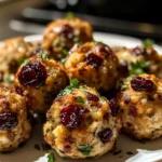 Festive Cranberry Turkey Stuffing Balls