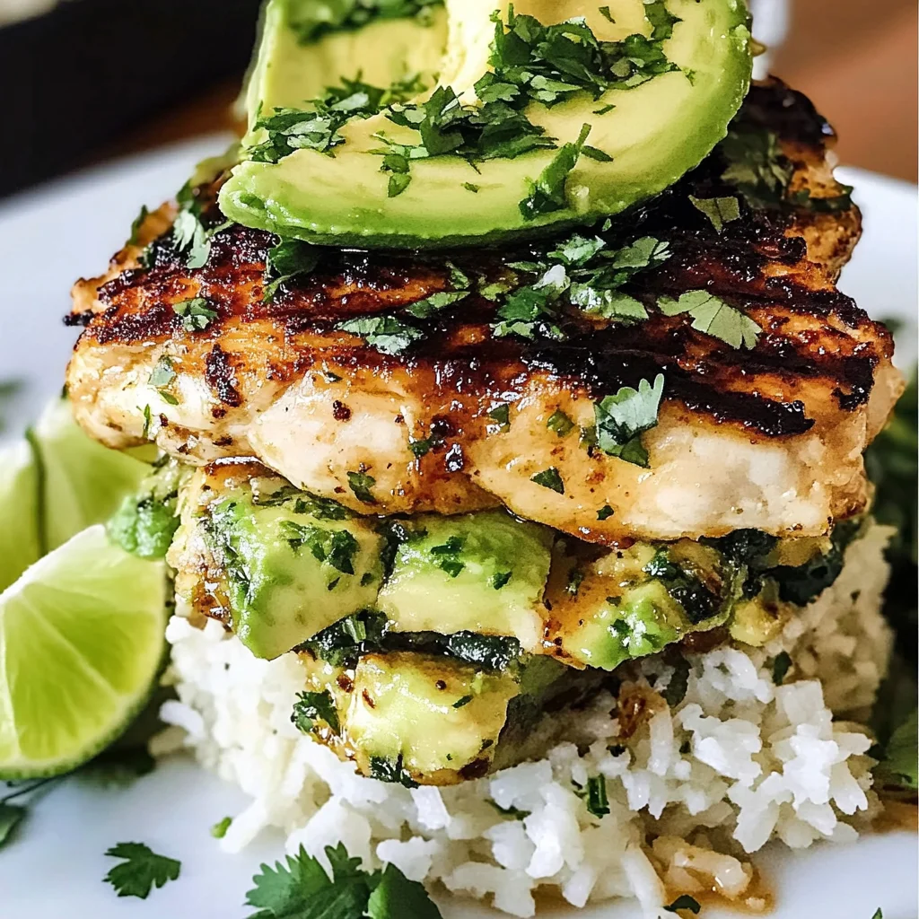 Honey Lime Chicken & Avocado Rice Stack