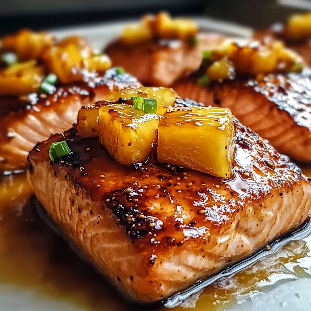 Honey Pineapple Glazed Salmon