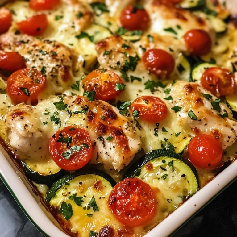 Mediterranean Chicken Zucchini Bake