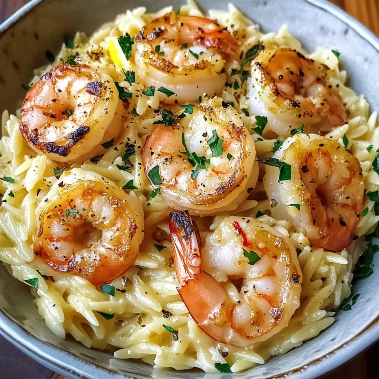 Parmesan Orzo with Shrimp