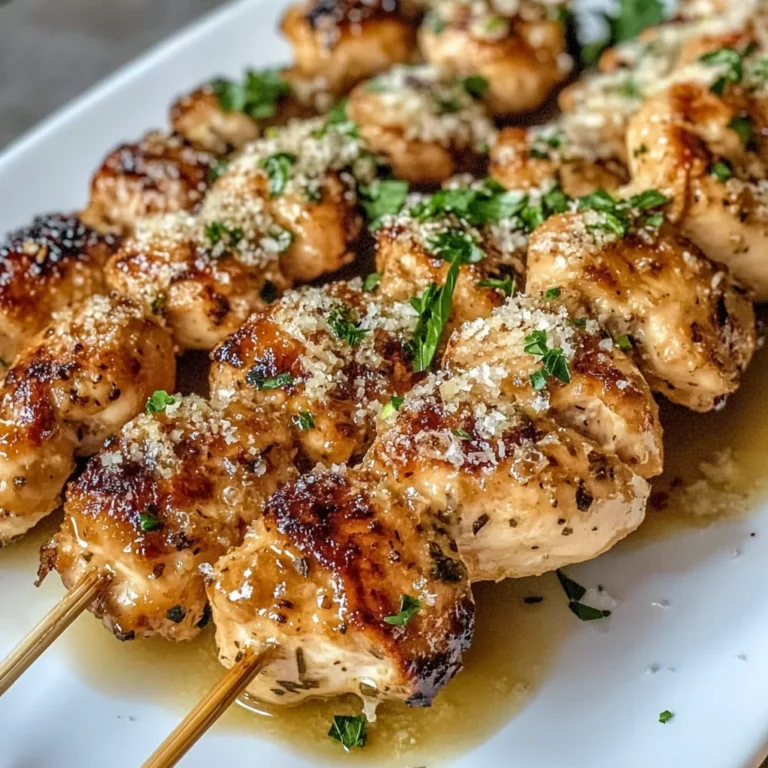 Ranch Garlic Parmesan Chicken Skewers
