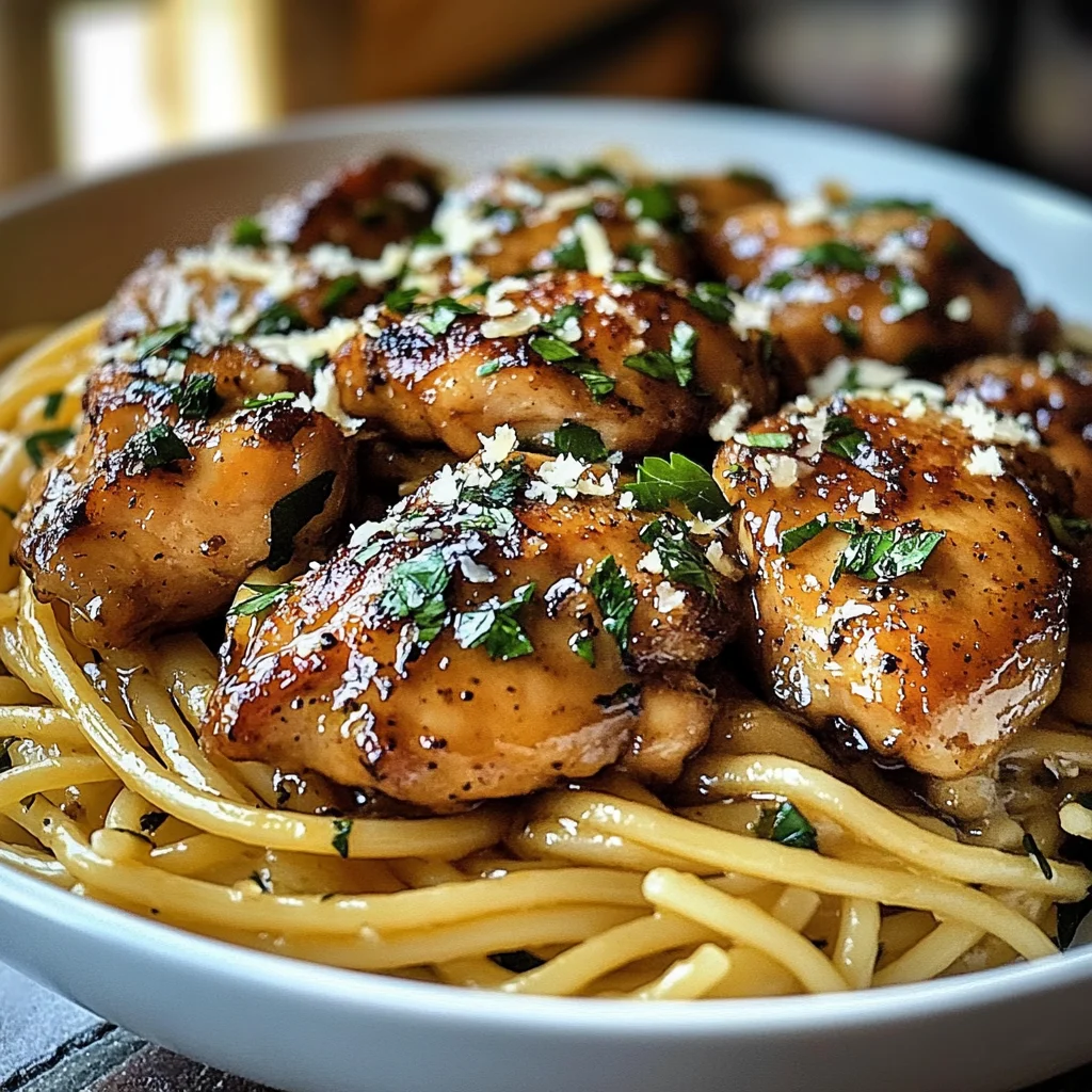 Sticky Smoky Garlic Butter Chicken Pasta